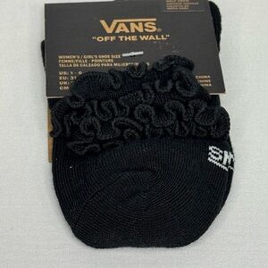 Vans Girls Black ruffle Socks
